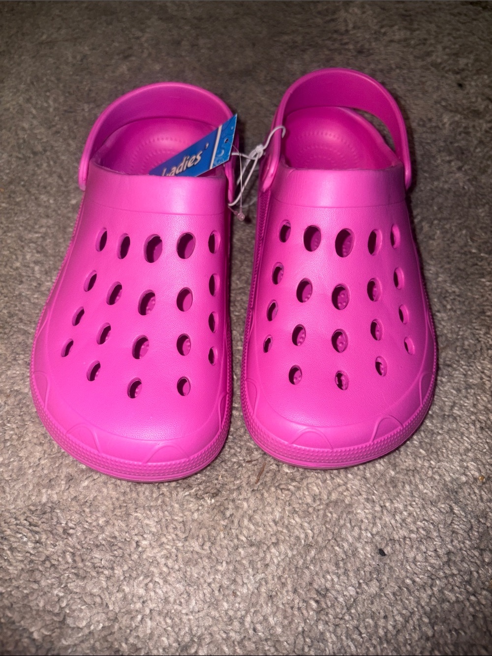 Women's Hot Pink Slip-On Clogs with Back Strap size 5/6 new
